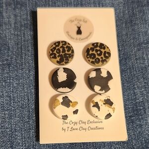 Clay Stud Earrings